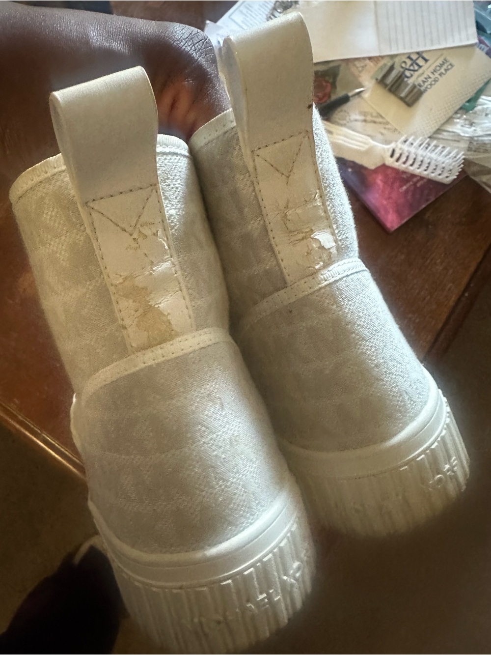 MICHAEL Michael Kors Cream Platform Ankle Booties
